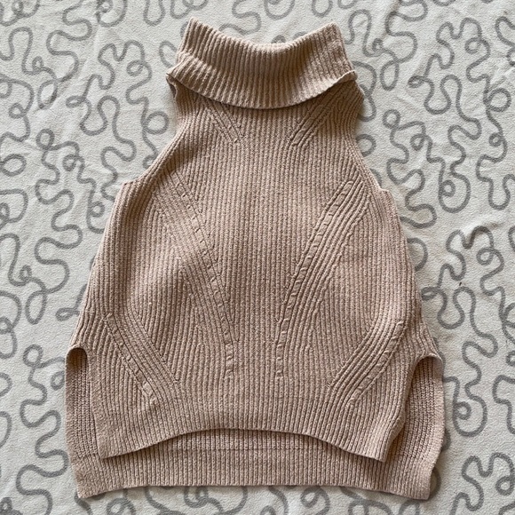 Anthropologie Angel Of The North Cowl Neck Sleeveless Sweater - Picture 2 of 5